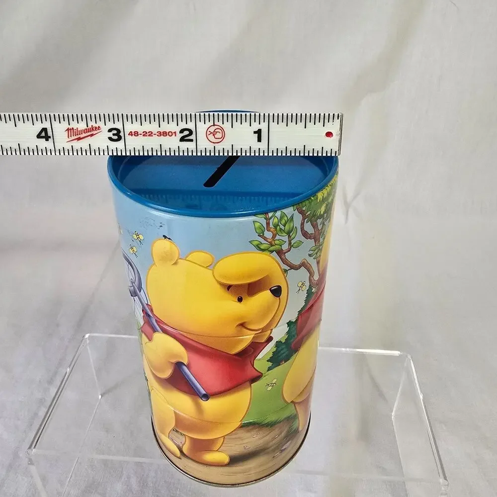 Disney Winnie the Pooh Tin Coin Piggy Bank Pull Apart 6